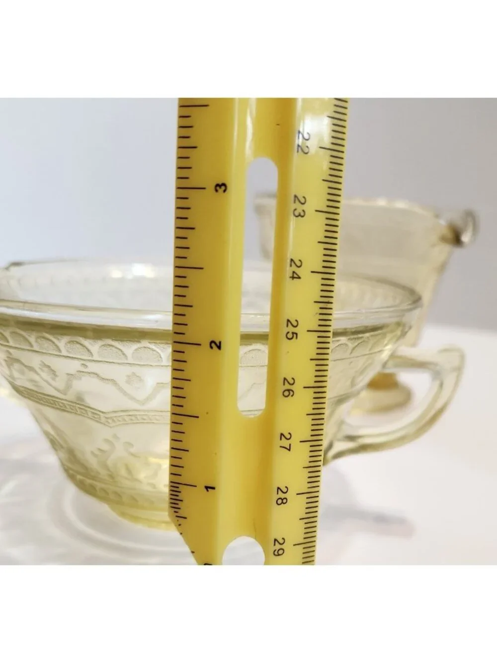 Federal Yellow/Amber Depression Glass Creamer & Open Sugar Set - Patrician  READ